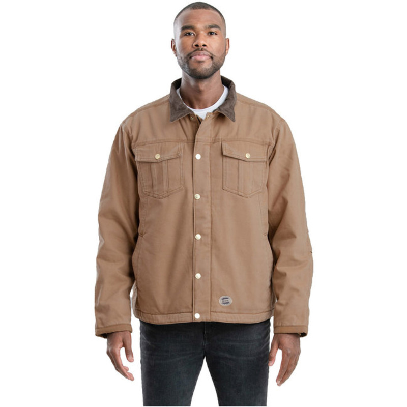 Unisex Vintage Washed Sherpa-Lined Work Jacket Thumbnail