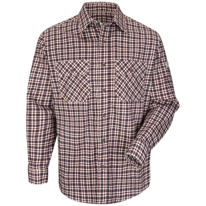 Plaid Long Sleeve Uniform Shirt - Long Sizes Thumbnail
