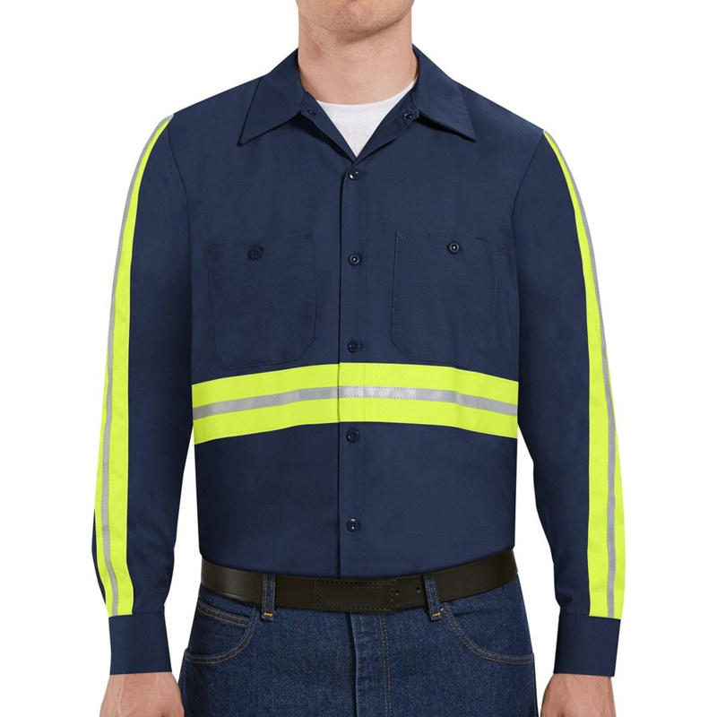 Industrial Enhanced-Visibility Long Sleeve Work Shirt -  Long Sizes Thumbnail