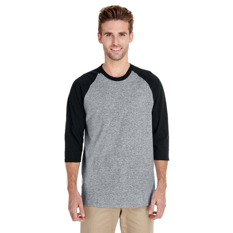 Adult Heavy Cotton™ 3/4-Raglan Sleeve T-Shirt Thumbnail