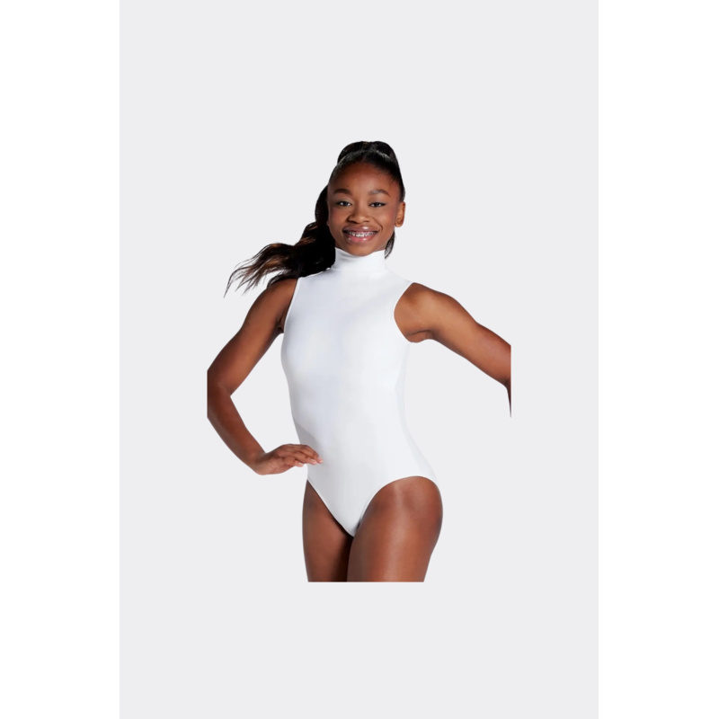 Ladies Mock Neck Sleeveless Leotard Thumbnail